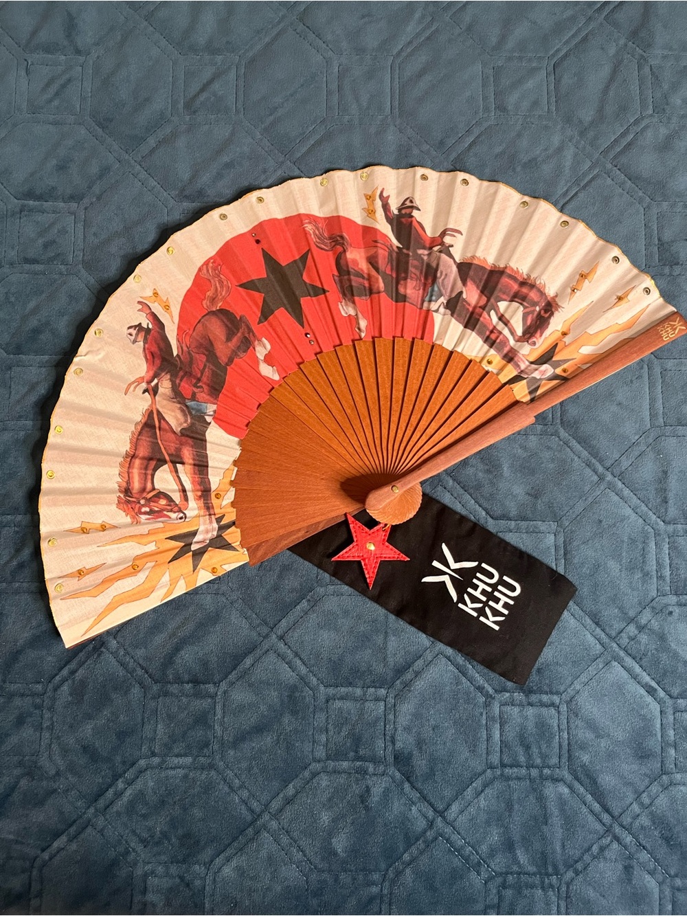 Khu Khu cowboy Folding Fan